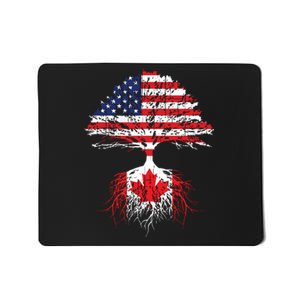 Canadian Roots American Grown Canada Flag Mousepad