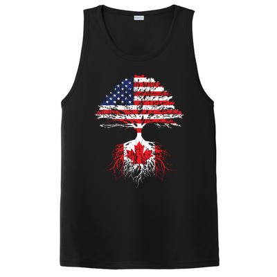 Canadian Roots American Grown Canada Flag PosiCharge Competitor Tank