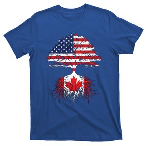 Canadian Roots American Grown Canada Flag Meaningful Gift Great Gift T-Shirt