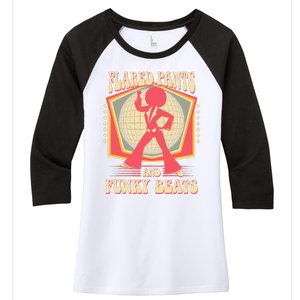 Cute Retro Afro Soul Music Groovy Dance Disco Funky Women's Tri-Blend 3/4-Sleeve Raglan Shirt