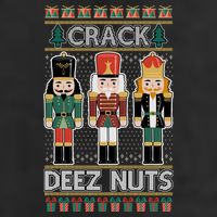 Crack Deez Nuts Nutcracker Ugly Christmas Sweater 7 Panel Mesh Trucker Snapback Hat