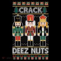 Crack Deez Nuts Nutcracker Ugly Christmas Sweater Flexfit Unipanel Trucker Cap