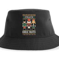 Crack Deez Nuts Nutcracker Ugly Christmas Sweater Sustainable Bucket Hat