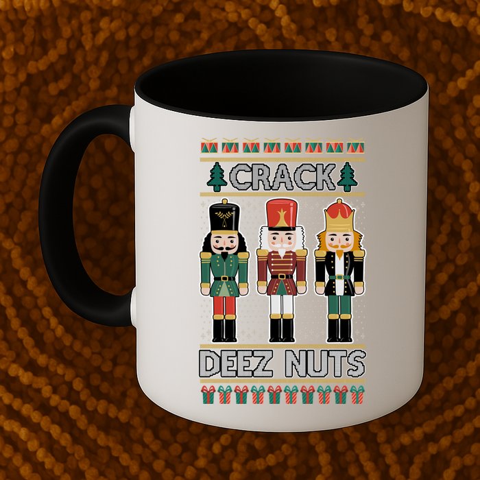 Crack Deez Nuts Nutcracker Ugly Christmas Sweater Mug