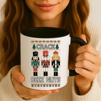Crack Deez Nuts Nutcracker Ugly Christmas Sweater Mug