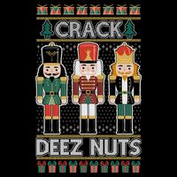Crack Deez Nuts Nutcracker Ugly Christmas Sweater Drawstring Bag