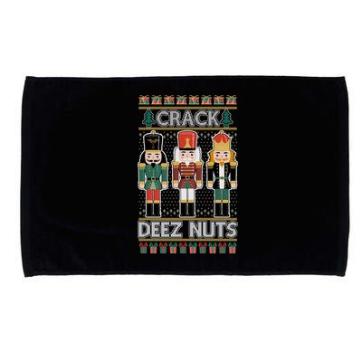 Crack Deez Nuts Nutcracker Ugly Christmas Sweater Microfiber Hand Towel