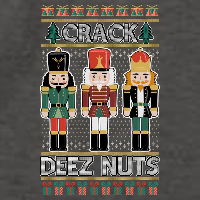 Crack Deez Nuts Nutcracker Ugly Christmas Sweater Vector Backpack