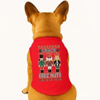 Crack Deez Nuts Nutcracker Ugly Christmas Sweater Doggie Tank