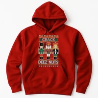 Crack Deez Nuts Nutcracker Ugly Christmas Sweater Hoodie