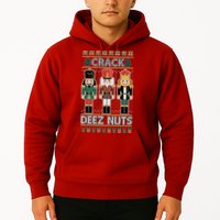 Crack Deez Nuts Nutcracker Ugly Christmas Sweater Hoodie