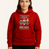 Crack Deez Nuts Nutcracker Ugly Christmas Sweater Hoodie