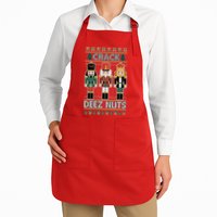 Crack Deez Nuts Nutcracker Ugly Christmas Sweater Full-Length Apron With Pockets