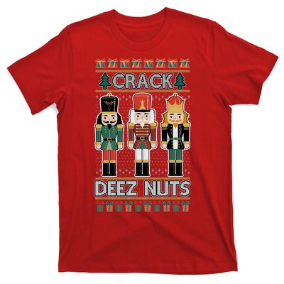 Crack Deez Nuts Nutcracker Ugly Christmas Sweater T-Shirt