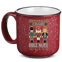Crack Deez Nuts Nutcracker Ugly Christmas Sweater 15oz Campfire Ceramic Mug