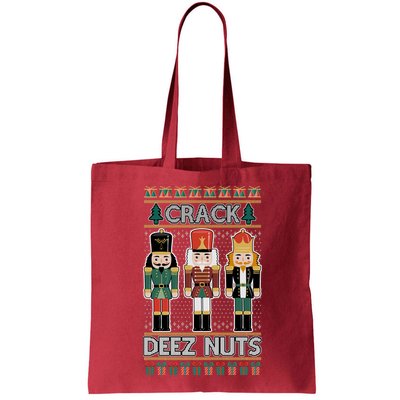 Crack Deez Nuts Nutcracker Ugly Christmas Sweater Bag