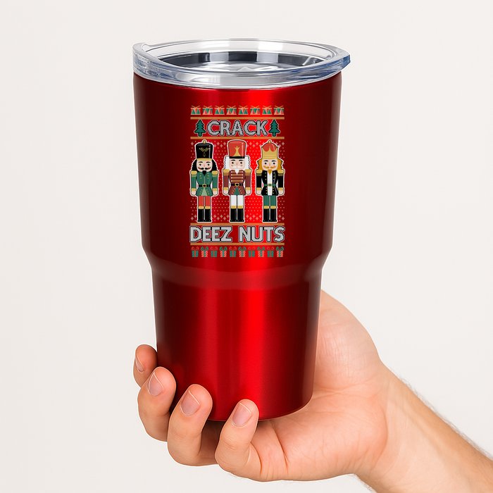 Crack Deez Nuts Nutcracker Ugly Christmas Sweater Tumbler