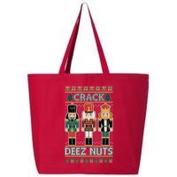 Crack Deez Nuts Nutcracker Ugly Christmas Sweater 25L Jumbo Tote