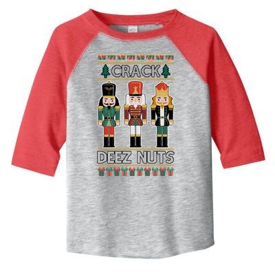 Crack Deez Nuts Nutcracker Ugly Christmas Sweater Toddler Fine Jersey T-Shirt