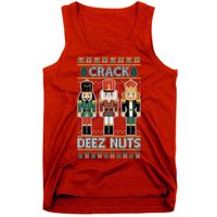 Crack Deez Nuts Nutcracker Ugly Christmas Sweater Tank Top