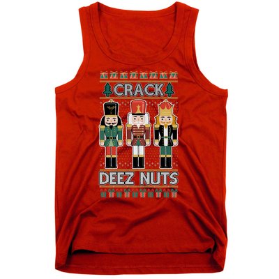 Crack Deez Nuts Nutcracker Ugly Christmas Sweater Tank Top