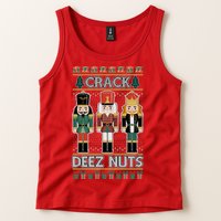 Crack Deez Nuts Nutcracker Ugly Christmas Sweater Tank Top