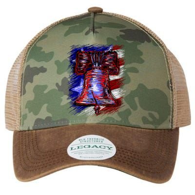Cracked Liberty Bell Freedom America Legacy Tie Dye Trucker Hat