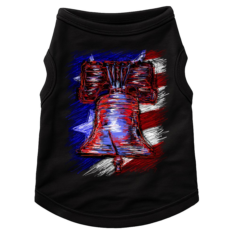 Cracked Liberty Bell Freedom America Doggie Tank