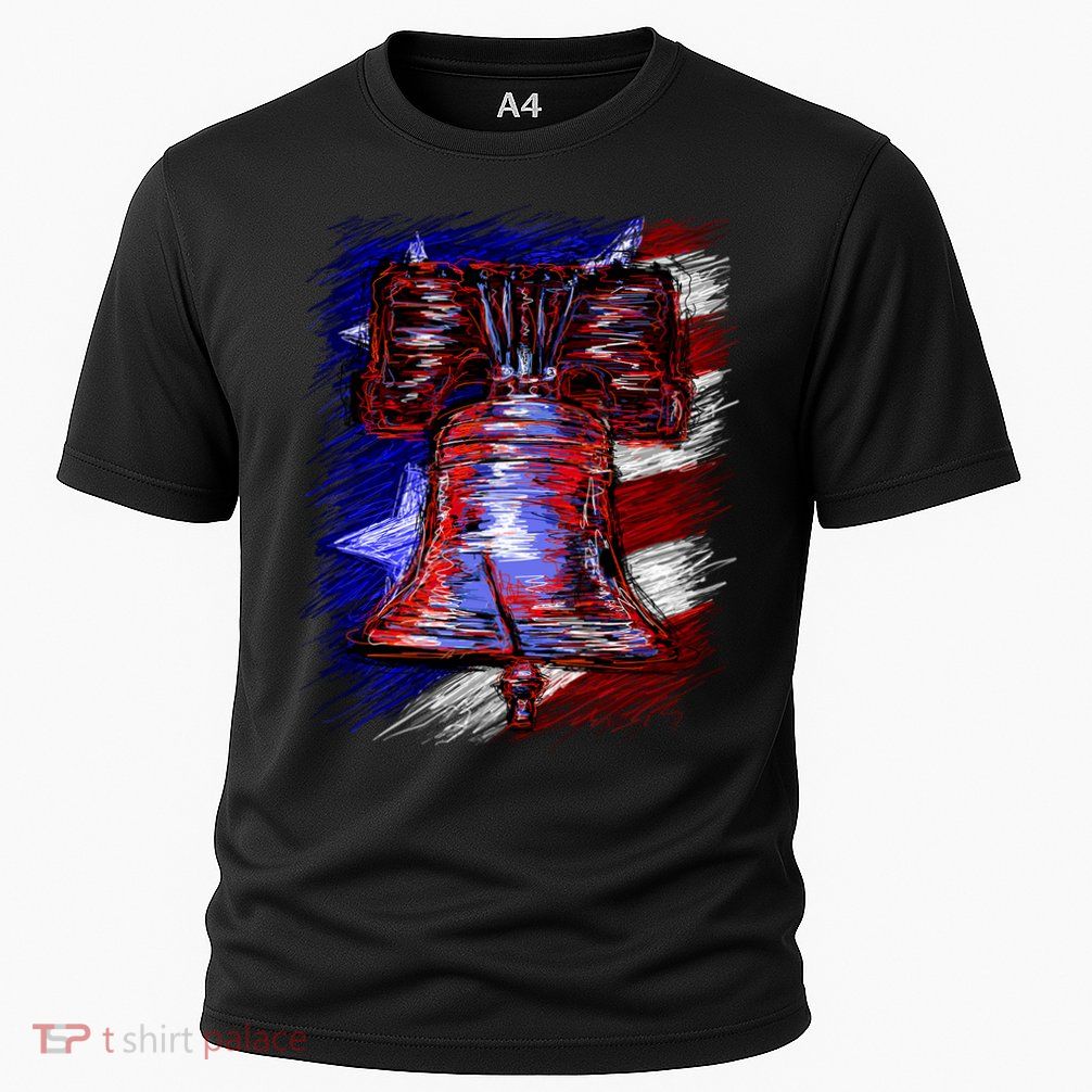 Cracked Liberty Bell Freedom America Performance Shirt