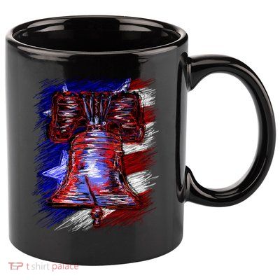 Cracked Liberty Bell Freedom America 11oz C Handle Ceramic Mug