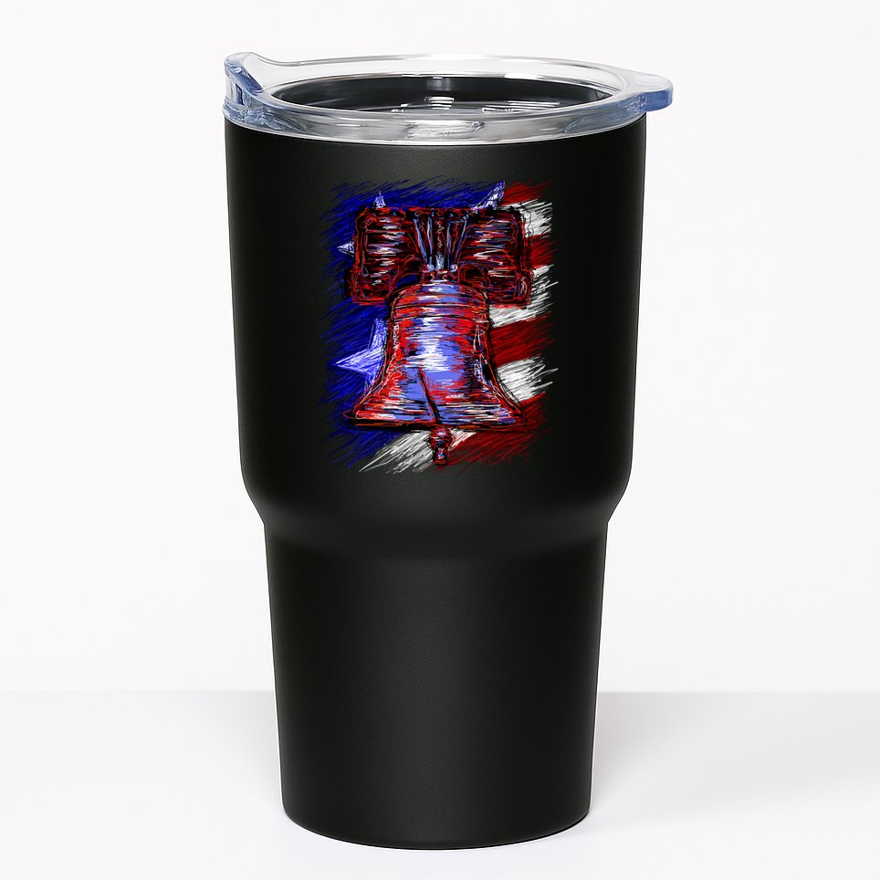 Cracked Liberty Bell Freedom America Tumbler