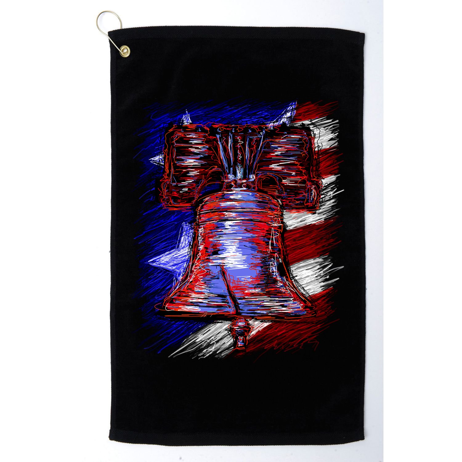 Cracked Liberty Bell Freedom America Golf Towel