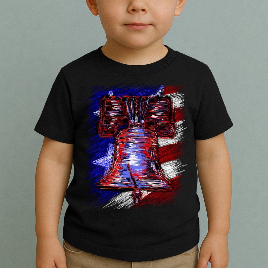 Cracked Liberty Bell Freedom America Toddler T-Shirt