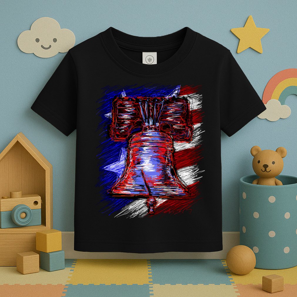 Cracked Liberty Bell Freedom America Toddler T-Shirt