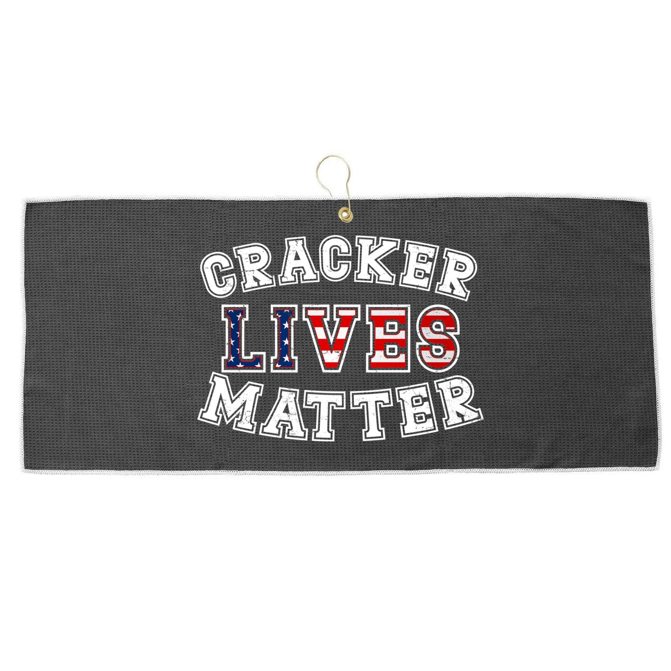 Cracker Lives Matter Large Microfiber Waffle Golf Towel