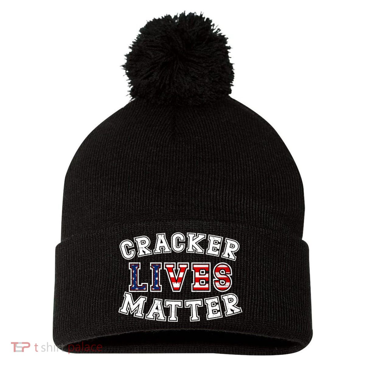 Cracker Lives Matter Pom Pom 12in Knit Beanie