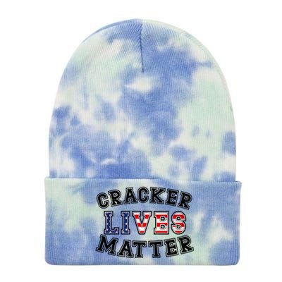 Cracker Lives Matter Tie Dye 12in Knit Beanie