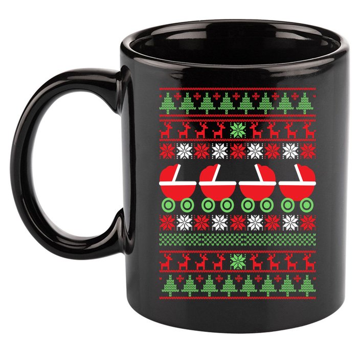 Cradle Ugly Christmas Sweater 11oz C Handle Ceramic Mug