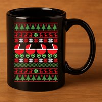 Cradle Ugly Christmas Sweater 11oz C Handle Ceramic Mug