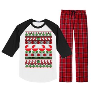 Cradle Ugly Christmas Sweater Raglan Sleeve Pajama Set