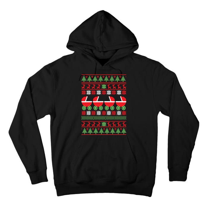 Cradle Ugly Christmas Sweater Tall Hoodie