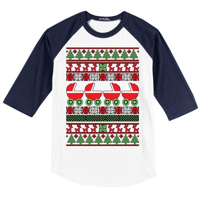 Cradle Ugly Christmas Sweater Baseball Sleeve Shirt