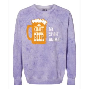 Craft Beer My Spirit Animal Colorblast Crewneck Sweatshirt