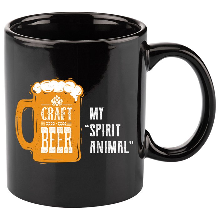 Craft Beer My Spirit Animal 11oz C Handle Ceramic Mug