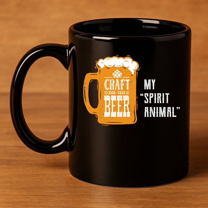 Craft Beer My Spirit Animal 11oz C Handle Ceramic Mug