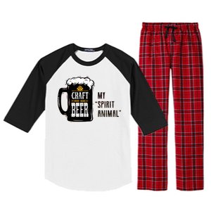 Craft Beer My Spirit Animal Raglan Sleeve Pajama Set