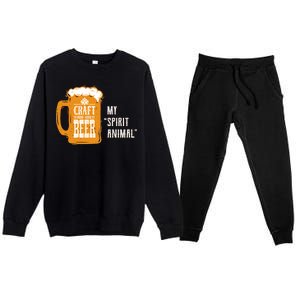 Craft Beer My Spirit Animal Premium Crewneck Sweatsuit Set