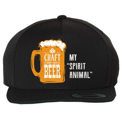 Craft Beer My Spirit Animal Wool Snapback Cap