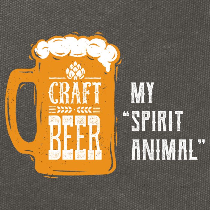 Craft Beer My Spirit Animal Cotton Canvas Backpack