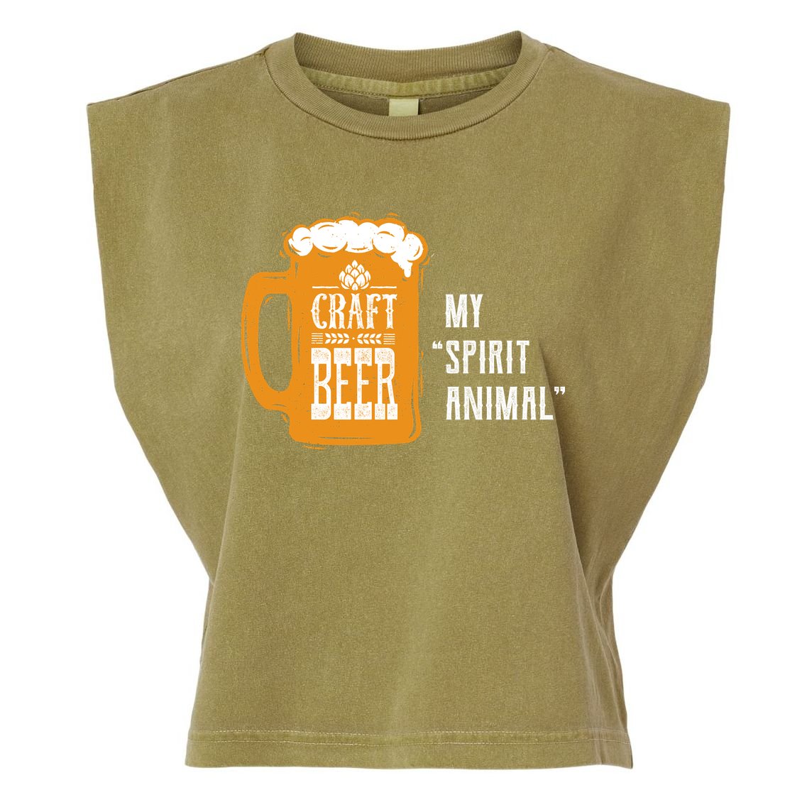 Craft Beer My Spirit Animal Garment-Dyed Women's Muscle Tee